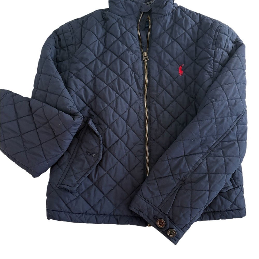 Polo by Ralph Lauren Blue Puffer Jacket with Quilted Design